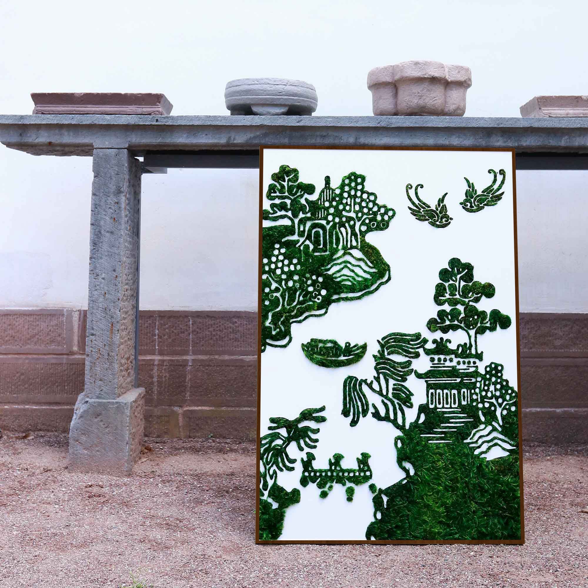 Chinese Paper Cutting Art West Lake Moss Wall Art adding tranquility to the space