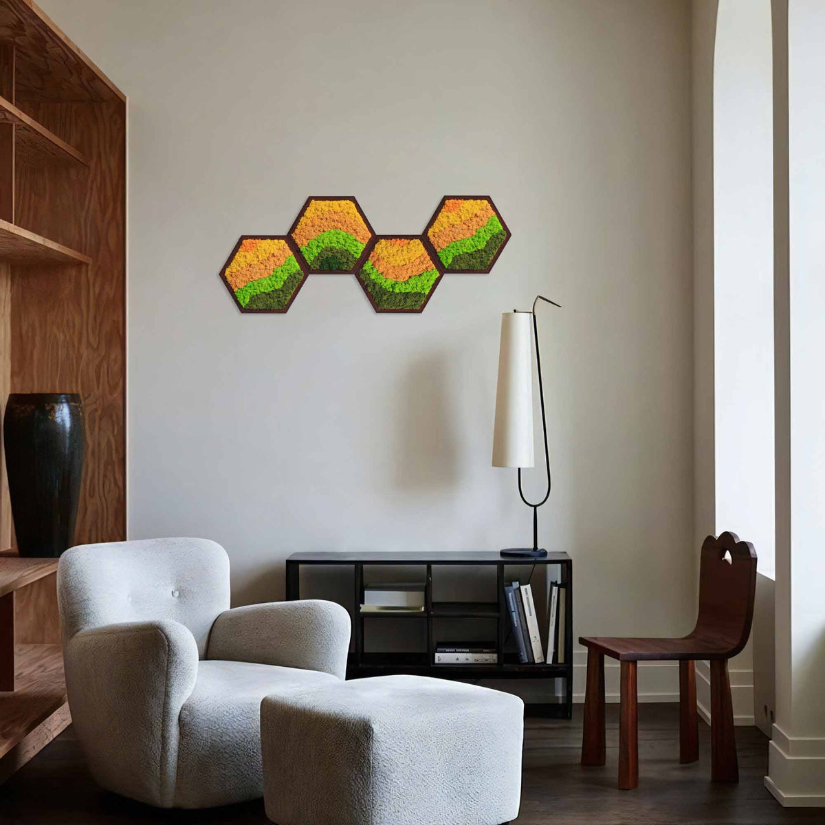 Hexagon Streamlined Modular Moss Wall Art Sets Moss Art Wildleaf Hexagon Streamlined Modular Moss Wall Art Sets Moss Art Wildleaf